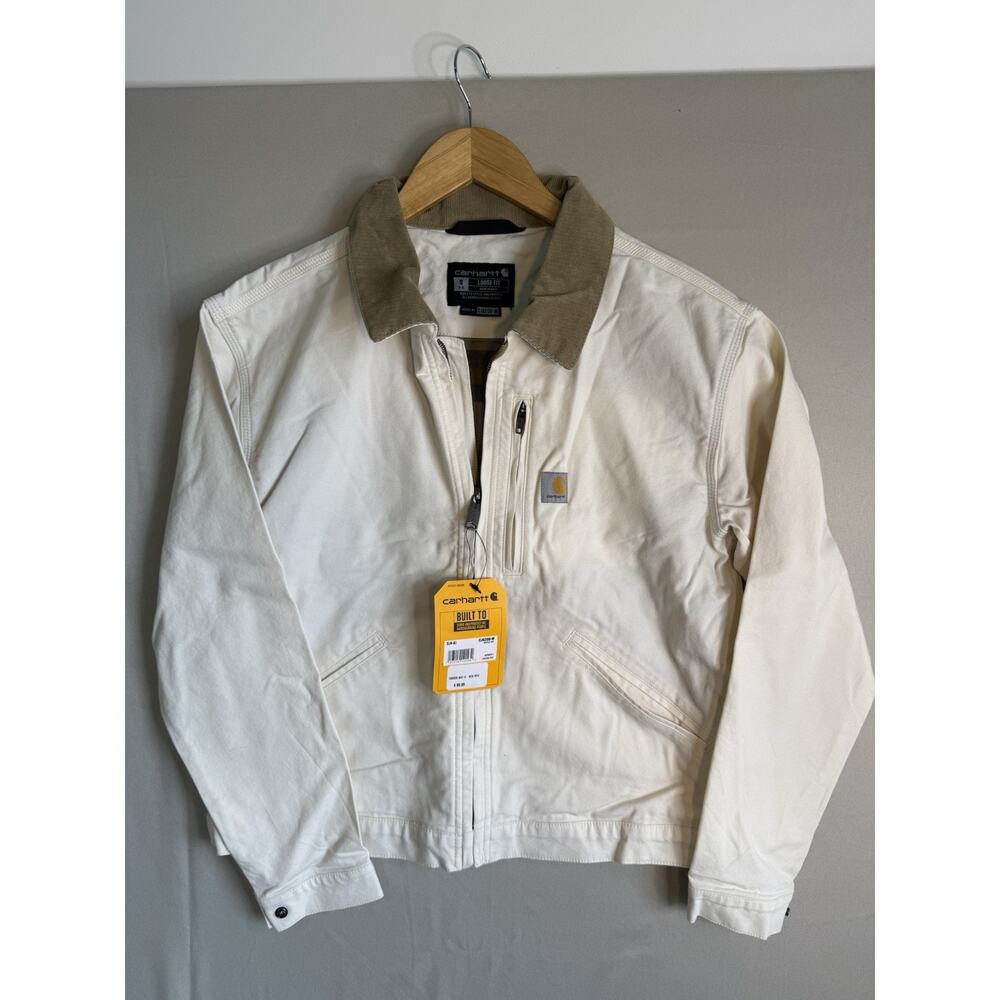 Carhartt Rugged Flex® Detroit Jacket Womens Small White Canvas NWT